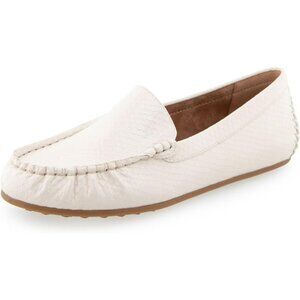 Aerosoles Womens Eggnog Snake Patent Closed Rounded Toe Over Drive Flats Loafer